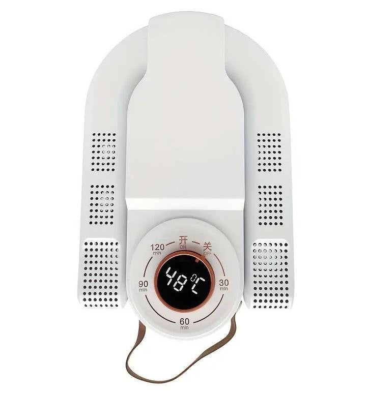 Electric shoe dryer with a timer and temperature control